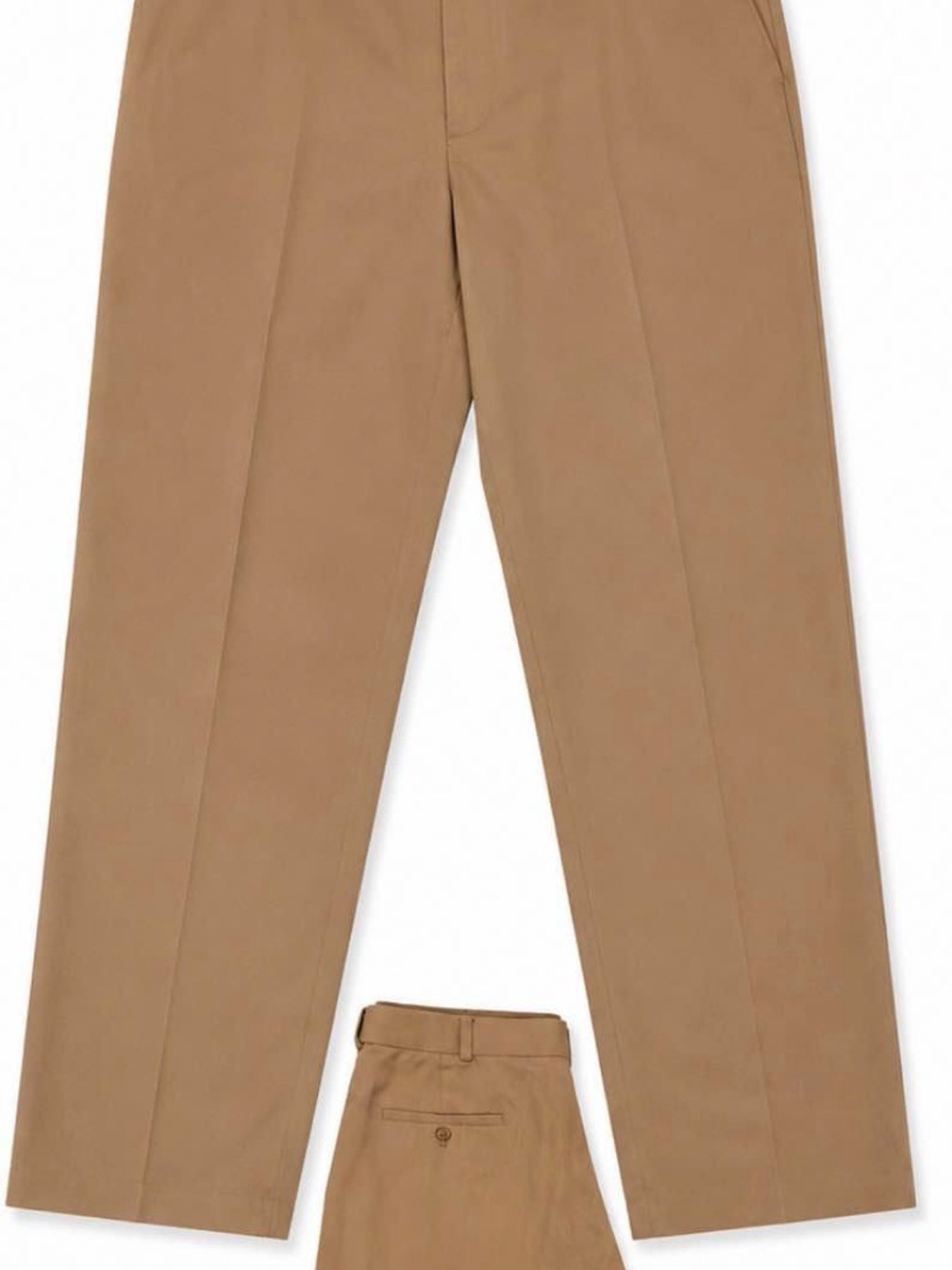 Haggar Men’s Khaki Flat-Front Dress Pants – Size 42x32